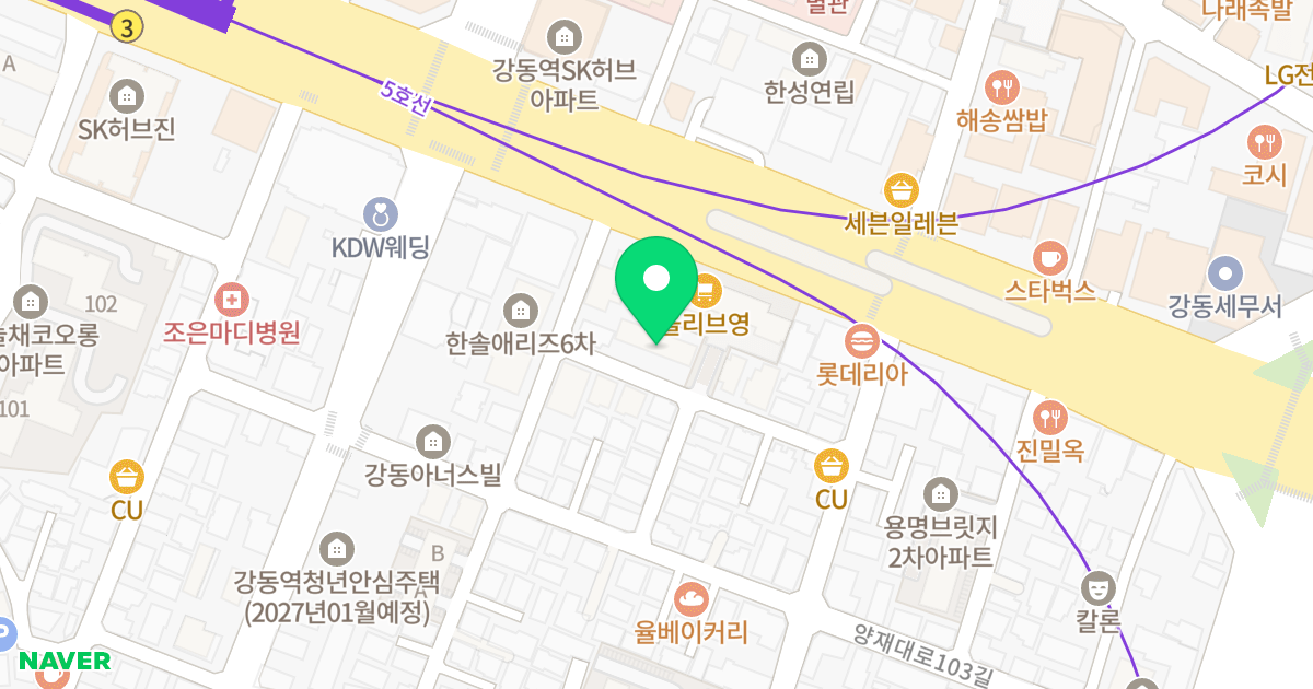 늘 조은 아파트 위치 지도 - 서울특별시 강동구 천호대로176길 10-20