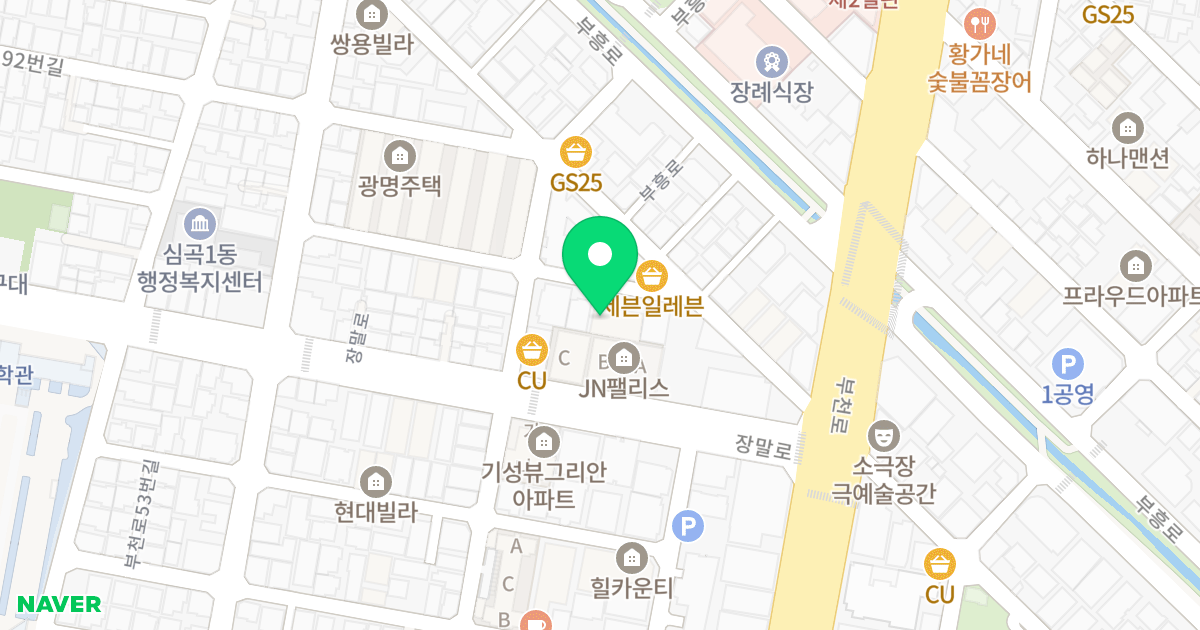 남영라끄빌 위치 지도 - 경기도 부천시 원미구  25-10