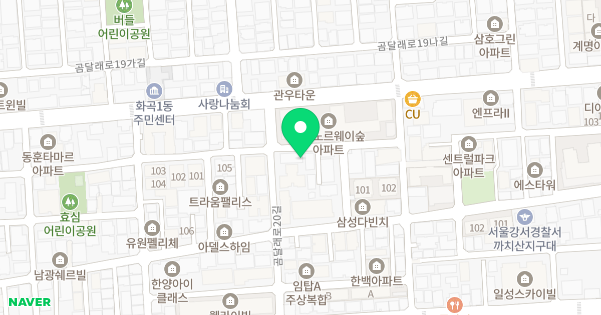 찬누리 위치 지도 - 서울특별시 강서구 월정로20길 78