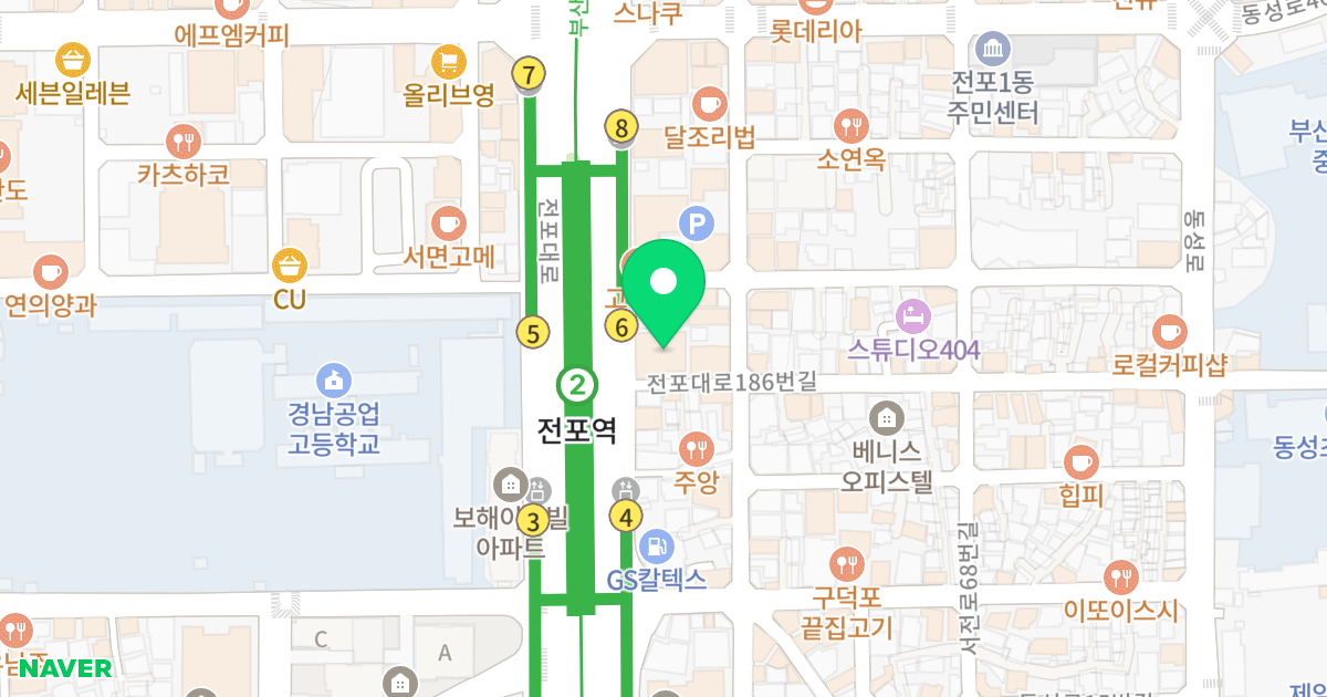 목연정M팰리스 위치 지도 - 부산광역시 부산진구