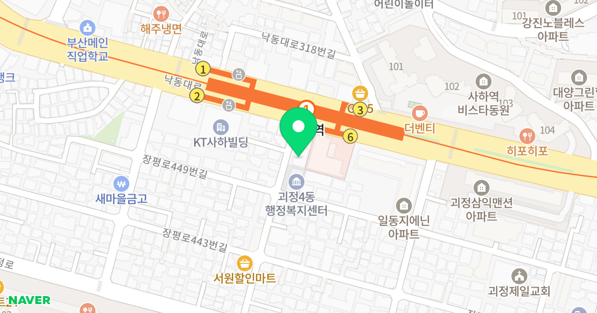 (571-43) 위치 지도 - 부산광역시 사하구 낙동대로309번길 3