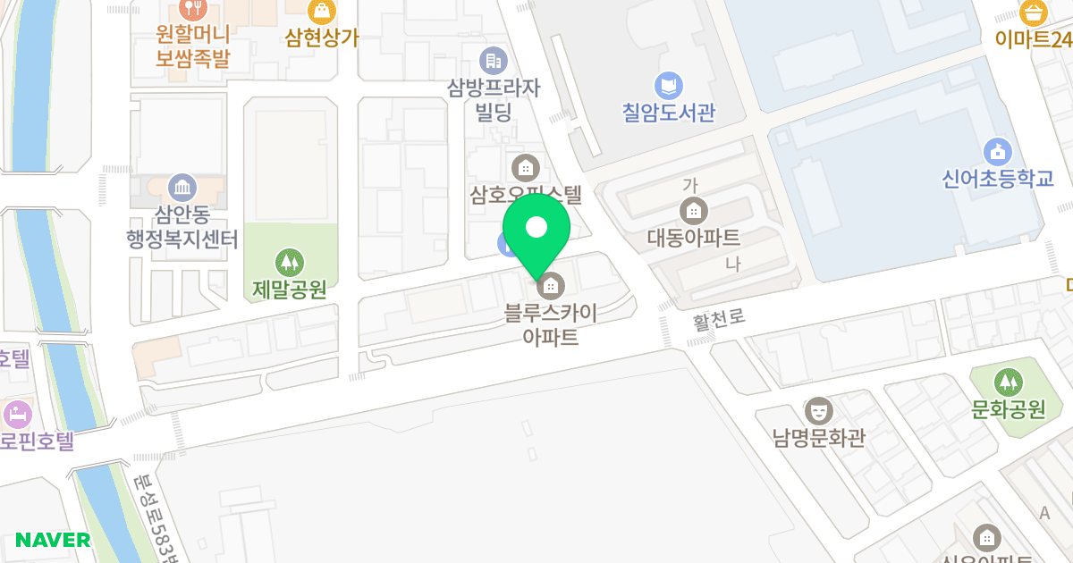 블루스카이 아파트 위치 지도 - 경상남도 김해시 활천로285번길 5-7