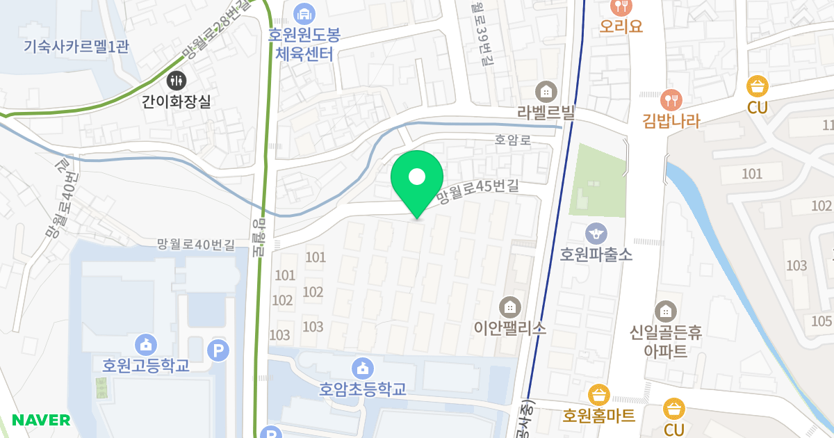 클래스원3차 위치 지도 - 경기도 의정부시 망월로45번길 22