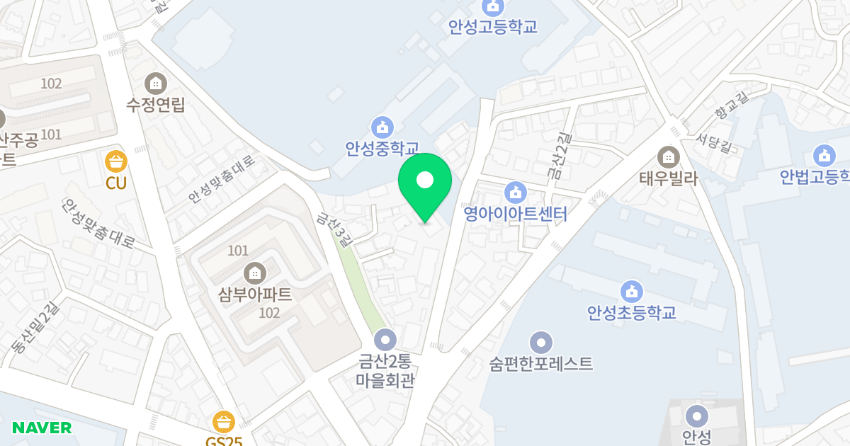 1동 위치 지도 - 경기도 안성시 금산길 37