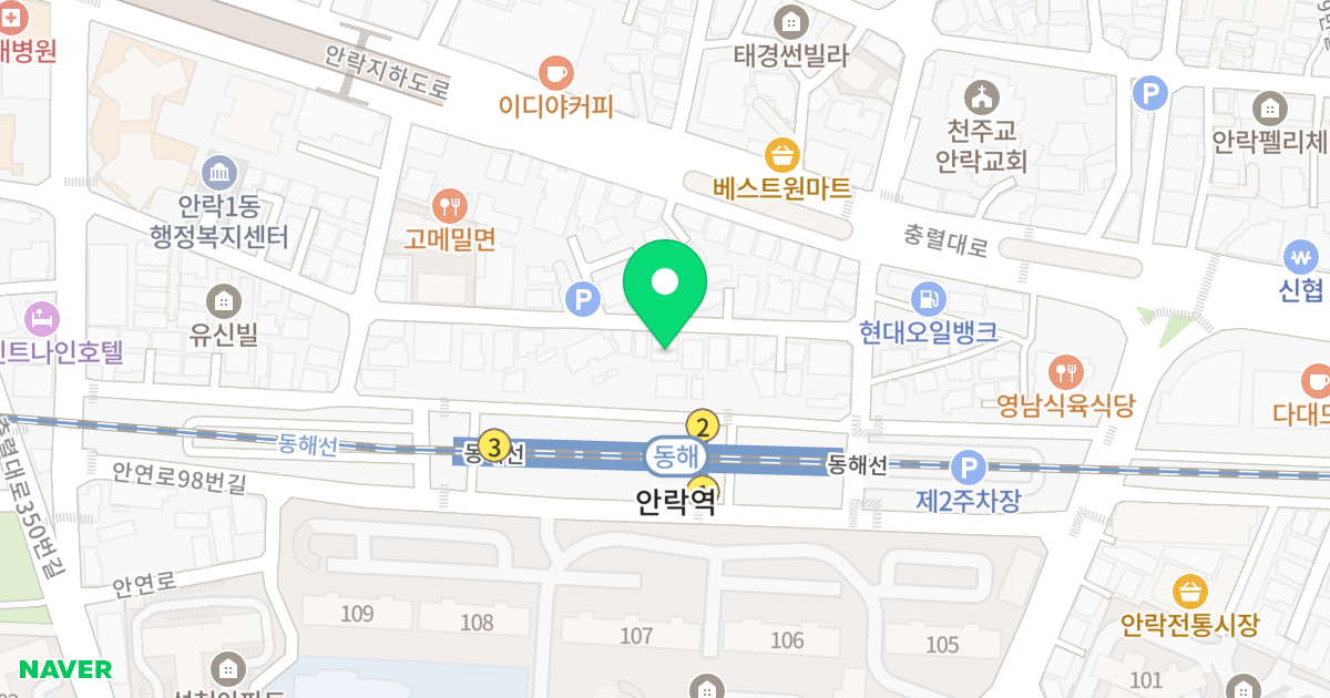 리치빌 위치 지도 - 부산광역시 동래구 안연로110번길 54