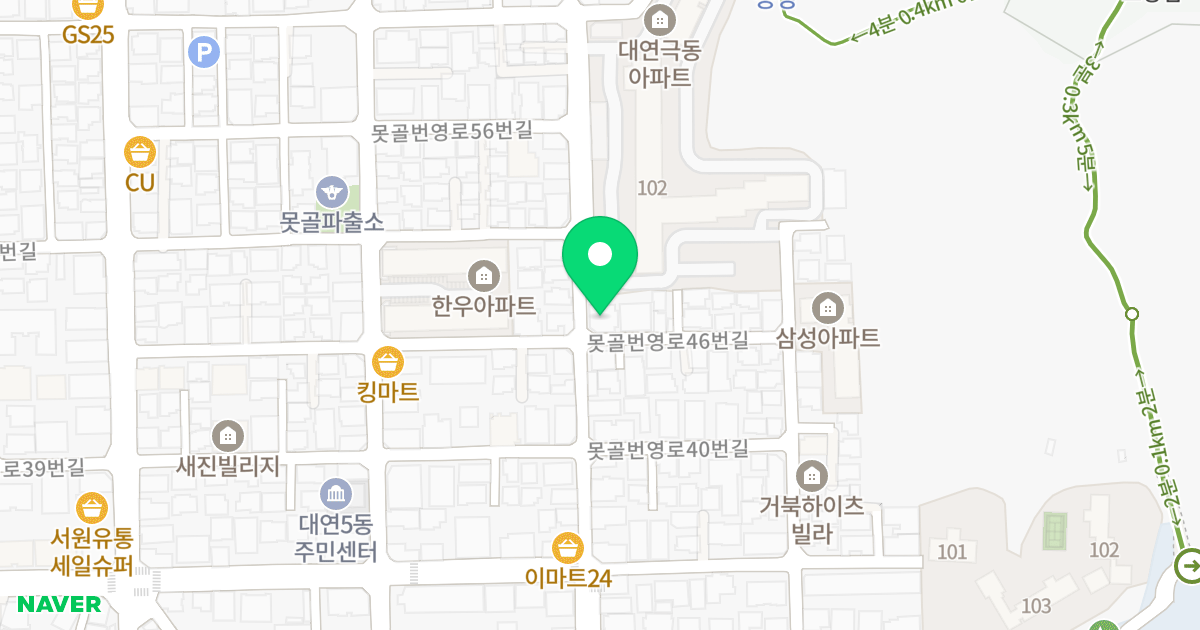 이에스빌 위치 지도 - 부산광역시 남구