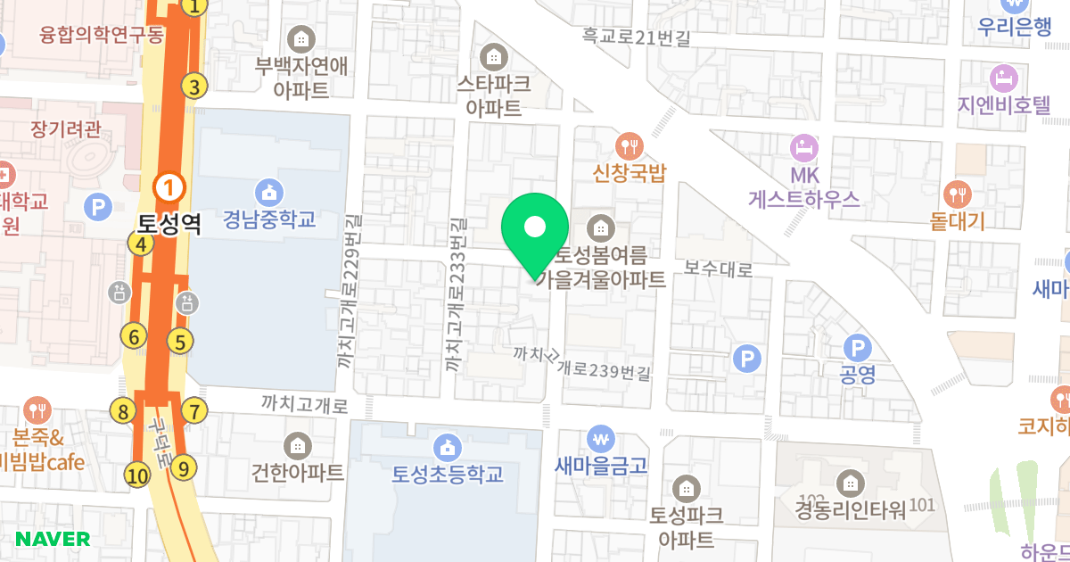 한국오피스텔 위치 지도 - 부산광역시 서구 까치고개로239번길 17-1