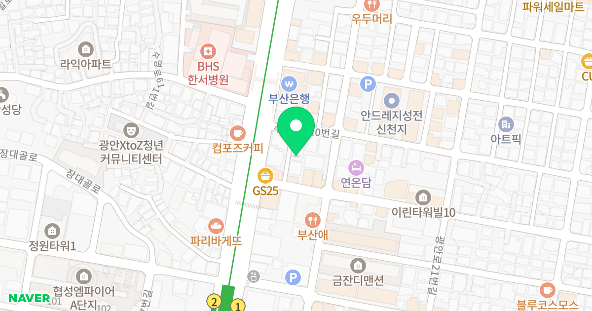 부일메트로스카이 위치 지도 - 부산광역시 수영구 수영로606번길 5-8