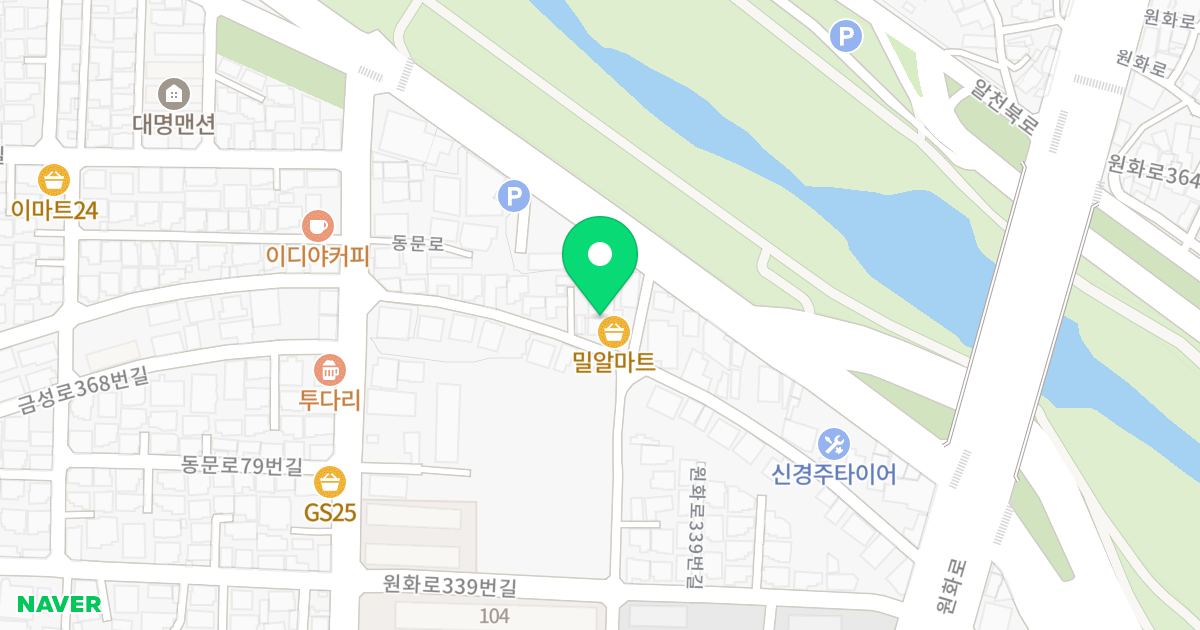 애스톤하우스 위치 지도 - 경상북도 경주시 북정로 123