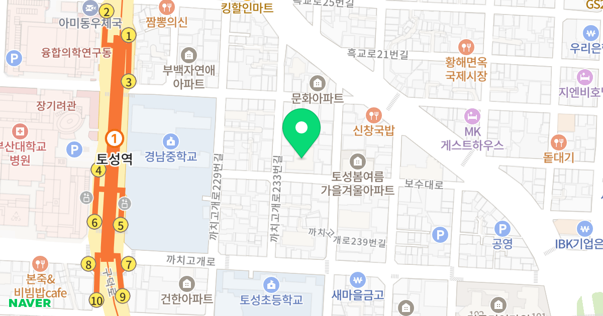 한성그린아파트 위치 지도 - 부산광역시 서구 까치고개로239번길 17-10