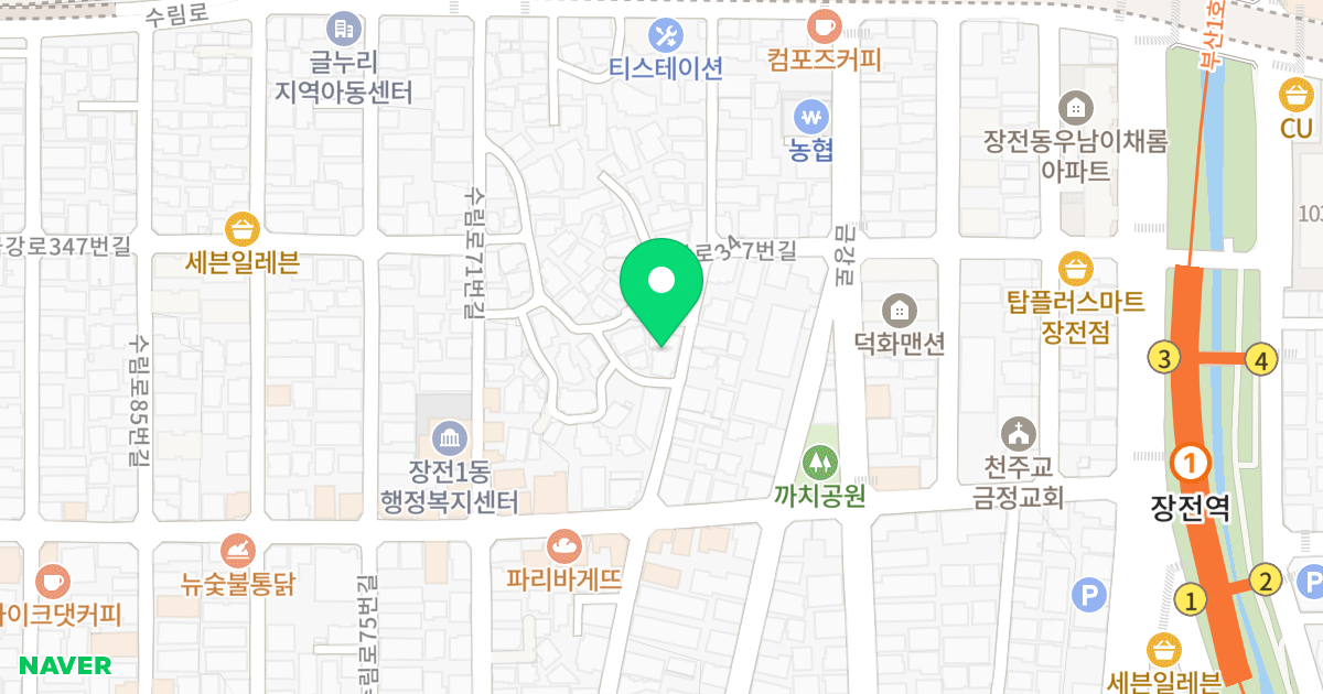 우성에버빌 위치 지도 - 부산광역시 금정구 수림로61번길 30