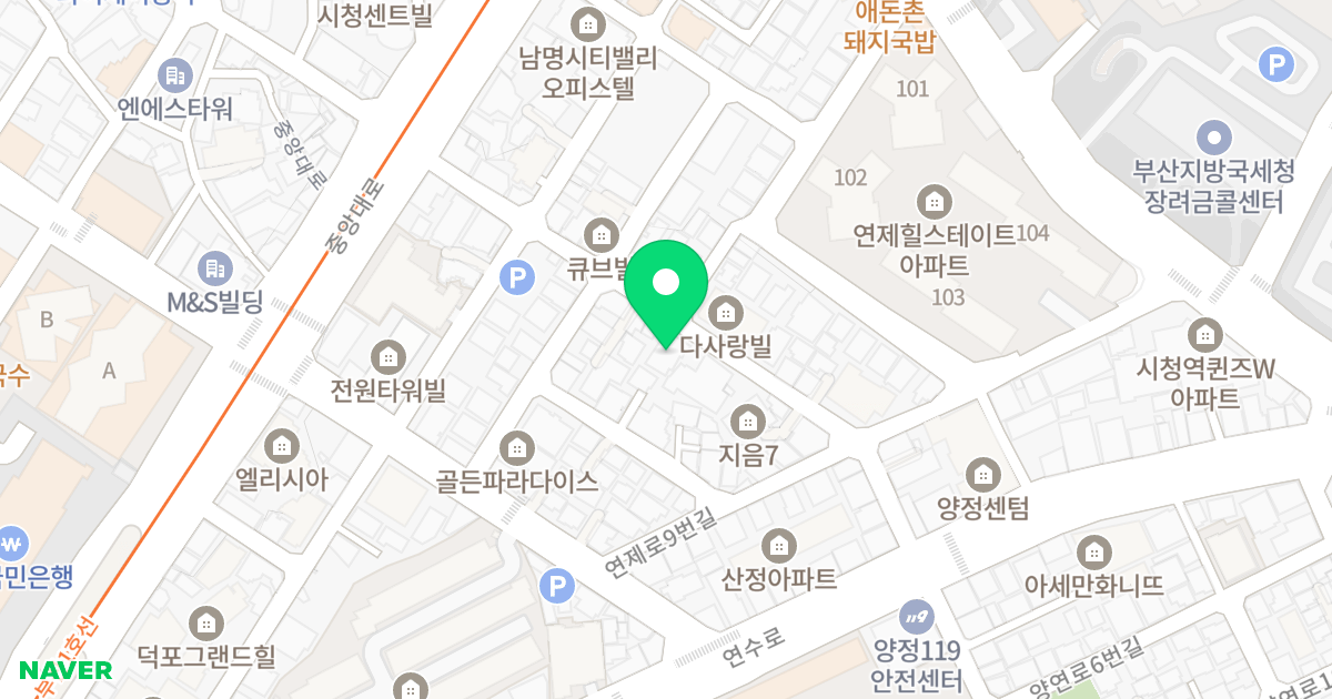 정성가 위치 지도 - 부산광역시 부산진구 중앙대로980번길 28