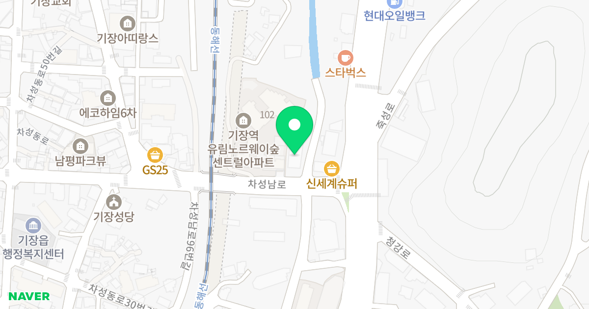 청강리더스빌 위치 지도 - 부산광역시 기장군 기장읍 차성남로 105