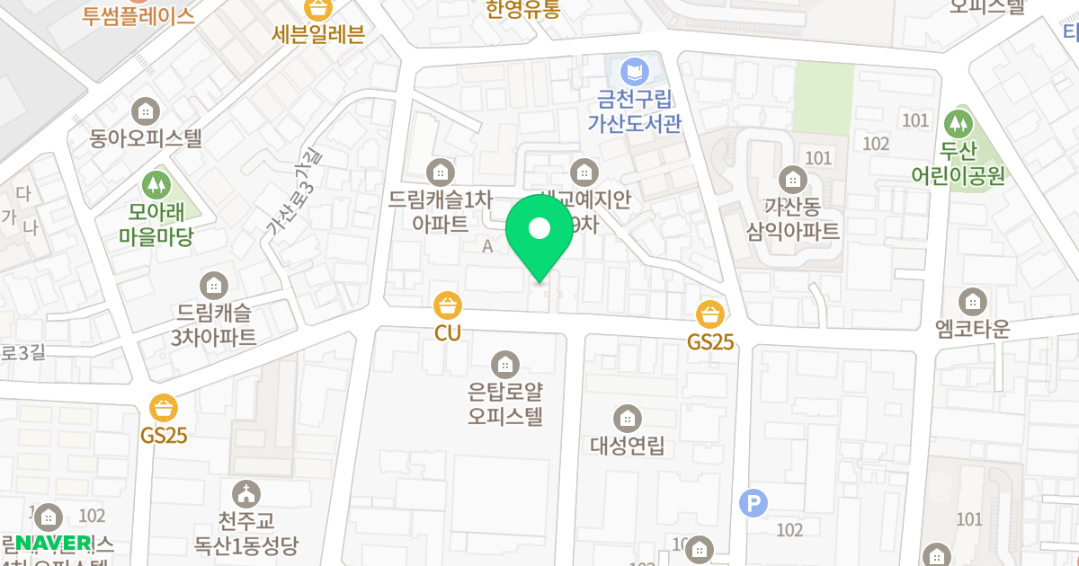 대동파크빌 위치 지도 - 서울특별시 금천구 가산로3길 70-1