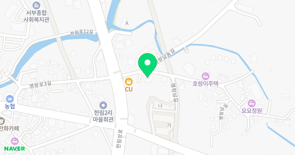 바당 오피스텔 위치 지도 - 제주특별자치도 제주시 한림읍 명랑남길 6