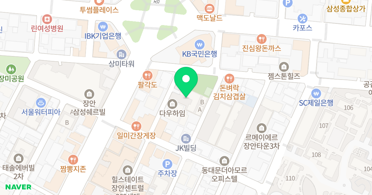 르.메이에르 장안타운 1 위치 지도 - 서울특별시 동대문구 장한로26가길 7