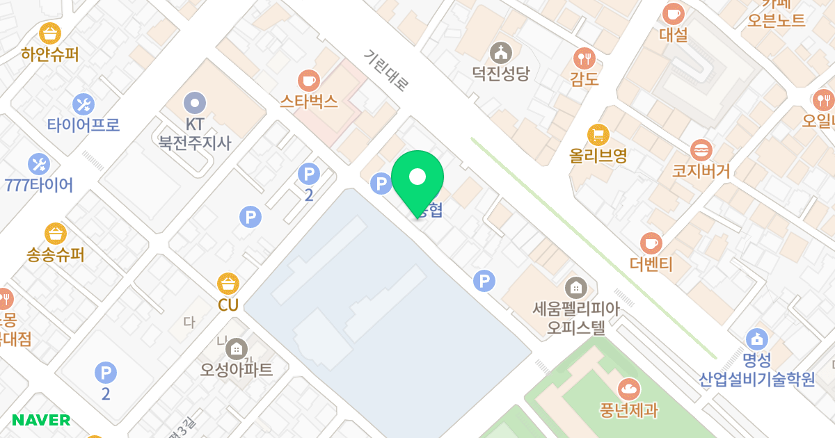 덕진동1가 1267-32 공동주택 위치 지도 - 전북특별자치도 전주시 덕진구 들사평5길 19