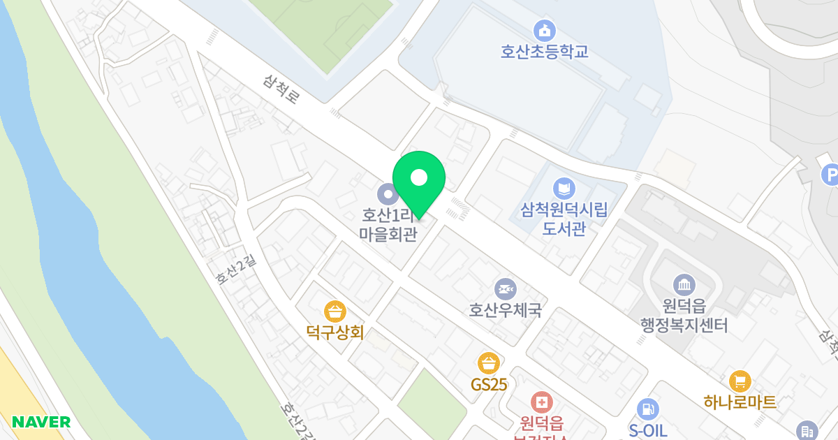 스카이빌 위치 지도 - 강원특별자치도 삼척시 원덕읍 삼척로 457
