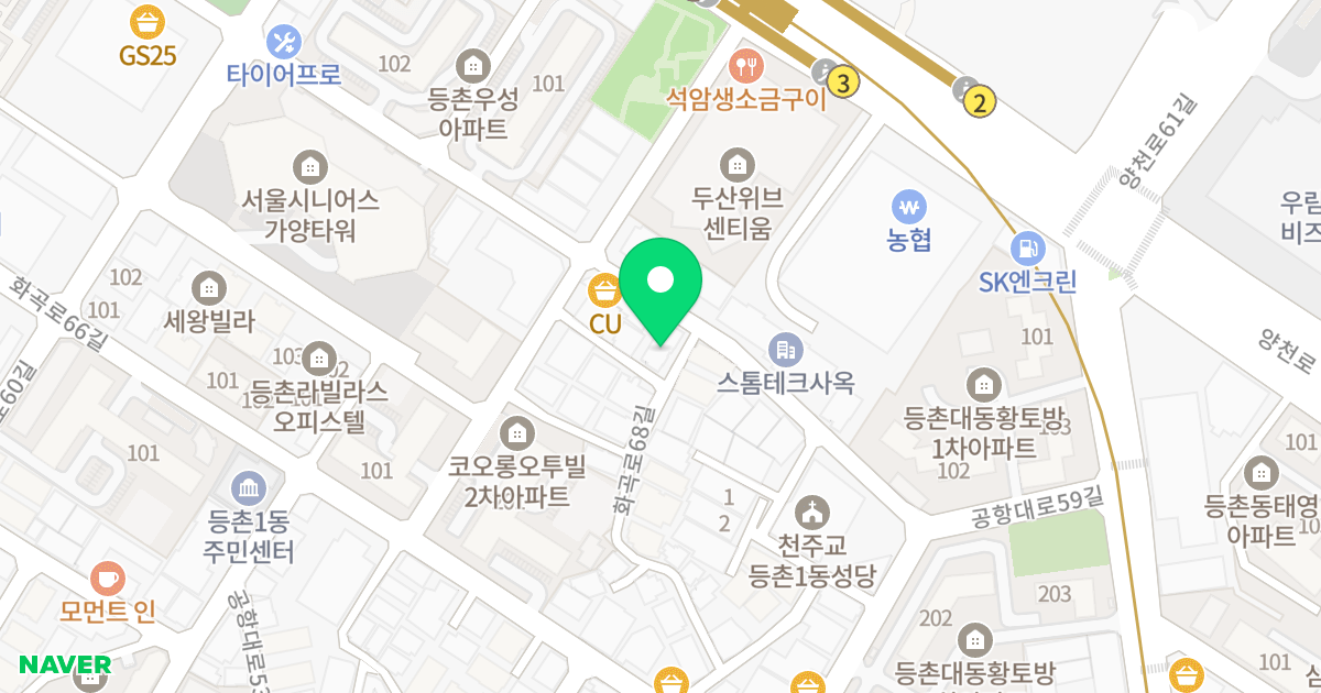 라움 팰리스 위치 지도 - 서울특별시 강서구 화곡로68길 136-6
