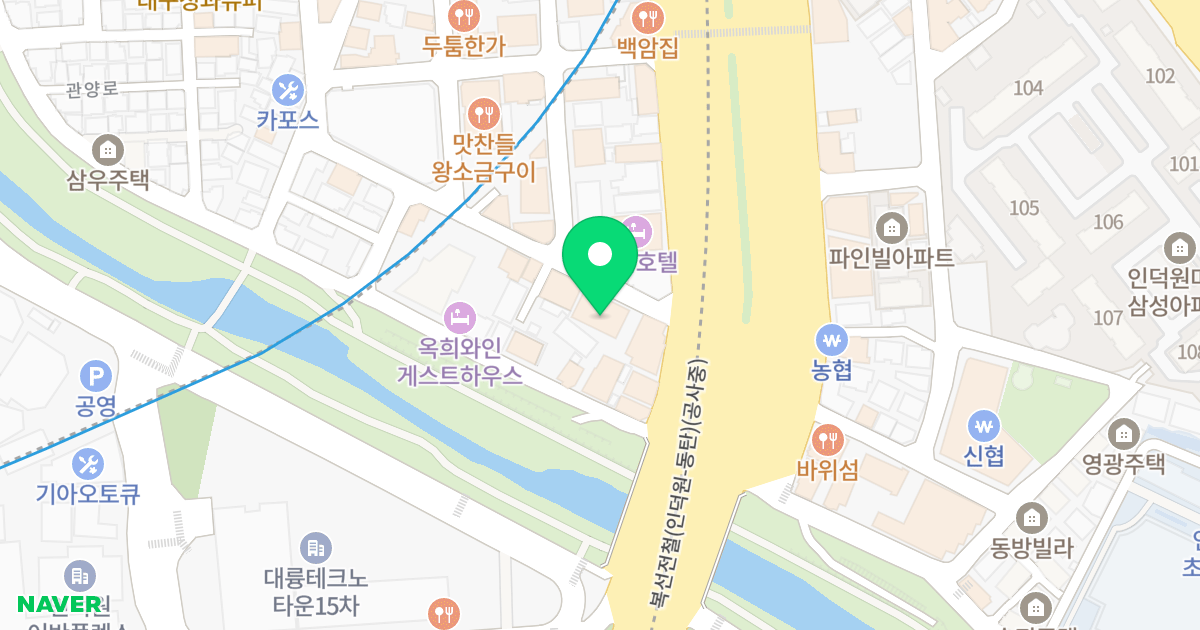 청담밸리체3 위치 지도 - 경기도 안양시 동안구 흥안대로493번길 7