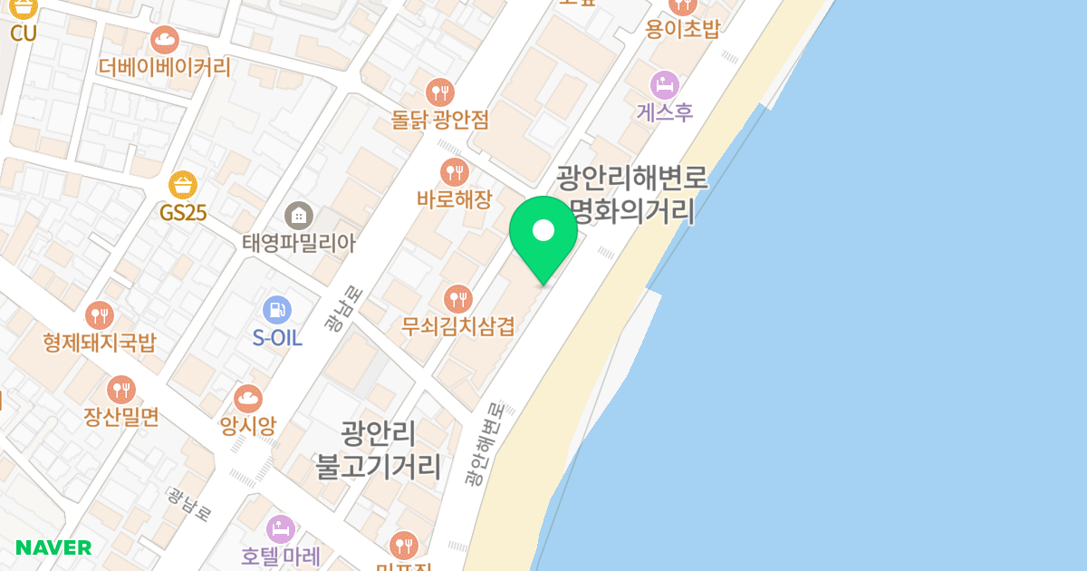 광안지웰 에스테이트 위치 지도 - 부산광역시 수영구 광안해변로 165
