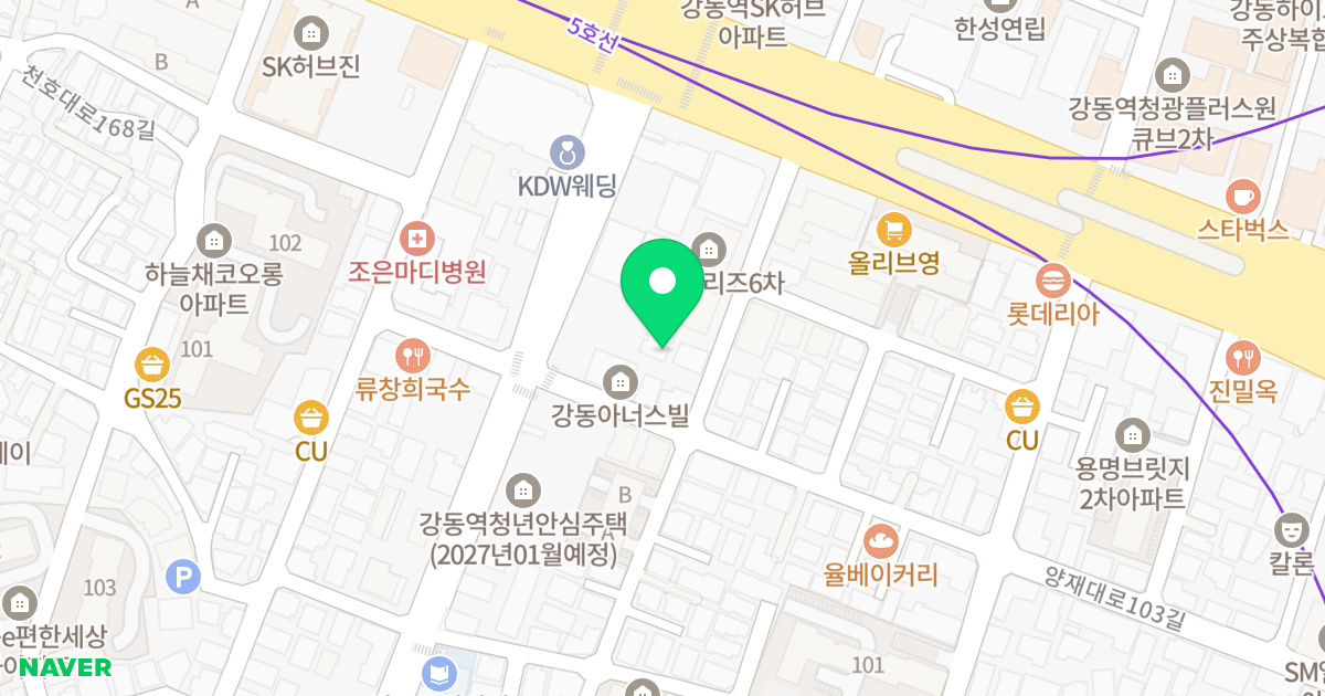 (199-21) 위치 지도 - 서울특별시 강동구 천호대로174길 20-1