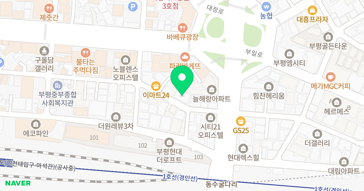 벨라지오 위치 지도 - 인천광역시 부평구 광장로30번길 75