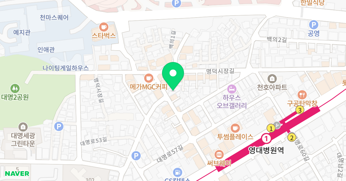 ADOS 오피스텔 위치 지도 - 대구광역시 남구 대명로57길 28