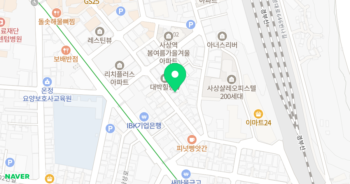 대박힐링시티 위치 지도 - 부산광역시 사상구 광장로86번길 45