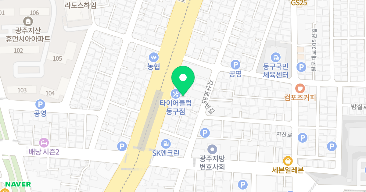 (719-4) 위치 지도 - 광주광역시 동구