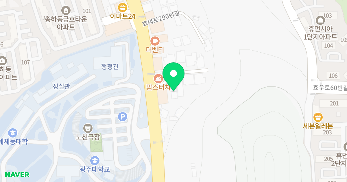 (571-7) 위치 지도 - 광주광역시 남구 효덕로 280-4