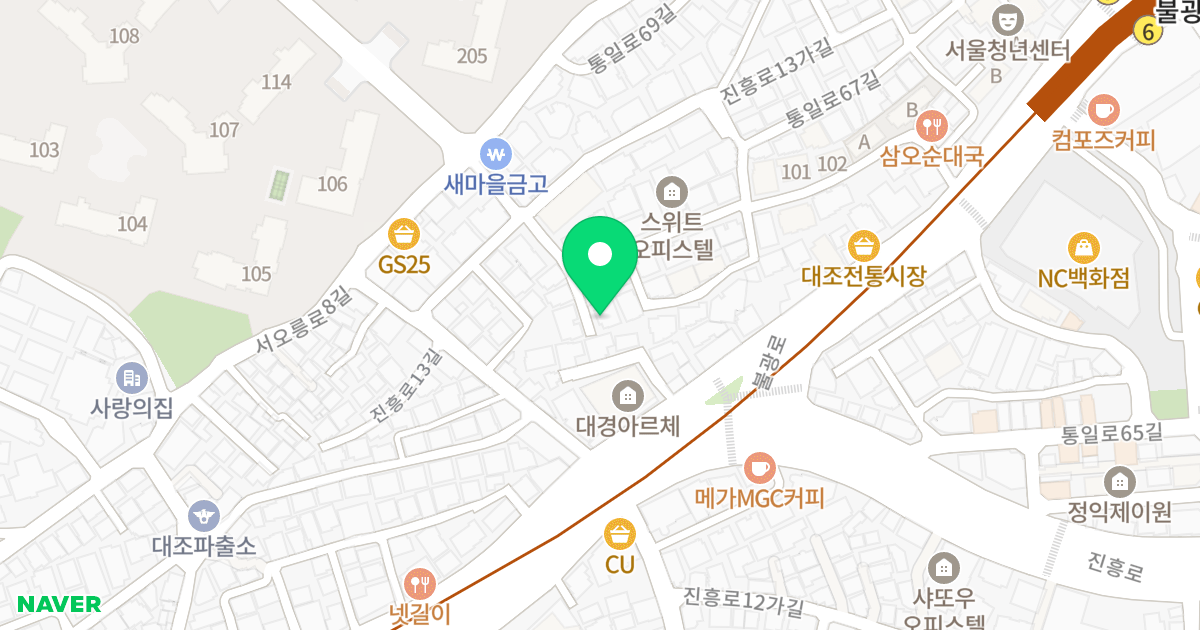 삼성빌리지원 위치 지도 - 서울특별시 은평구 진흥로13가길 8-11