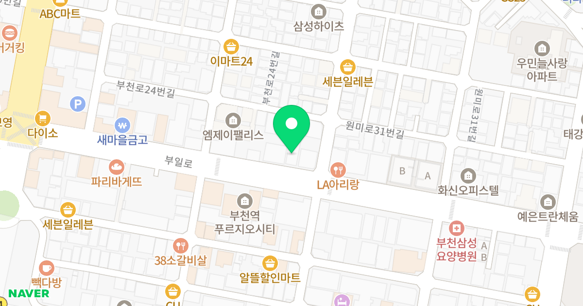 정다운 가 위치 지도 - 경기도 부천시 원미구  503