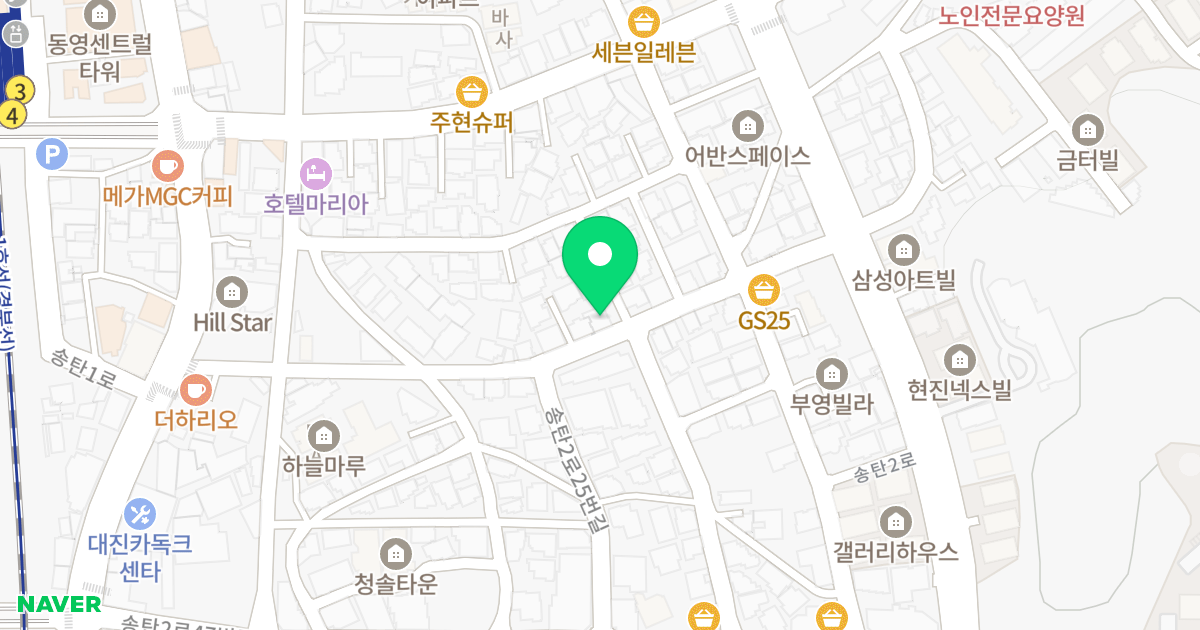 지산동 도시형생활주택 및 오피스텔 위치 지도 - 경기도 평택시 송탄2로65번길 14