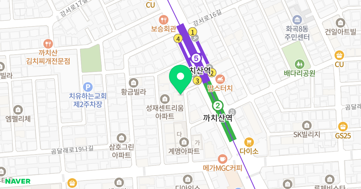 혜성 오피 아파트 위치 지도 - 서울특별시 강서구 강서로 43-6
