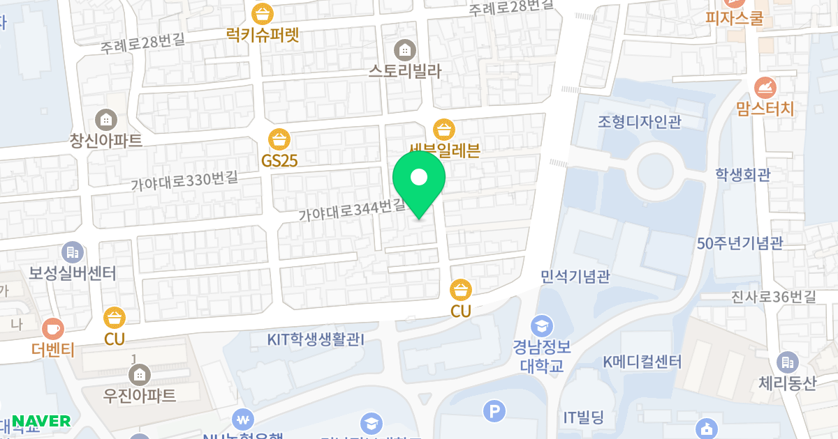 동서센텀빌 위치 지도 - 부산광역시 사상구 가야대로344번길 78-3