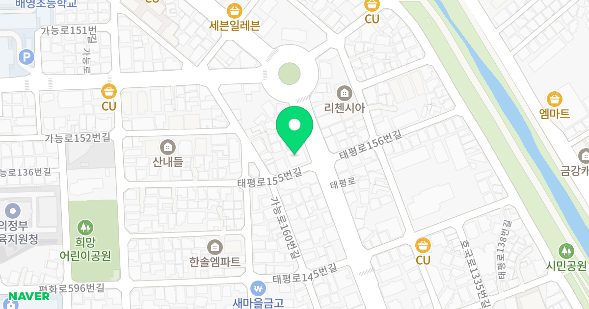 행복공간 위치 지도 - 경기도 의정부시 태평로155번길 4