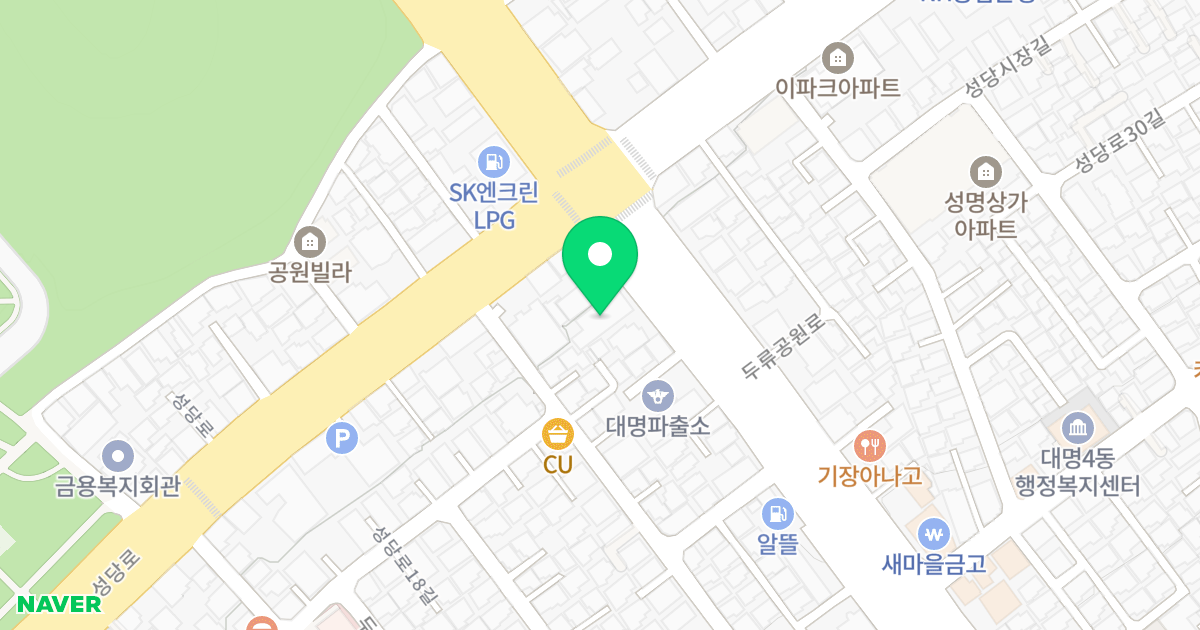 스카이파크빌로텔 위치 지도 - 대구광역시 남구 두류공원로 119