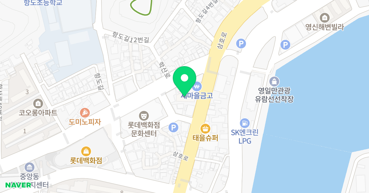 The 네이처 위치 지도 - 경상북도 포항시 북구 삼호로 113
