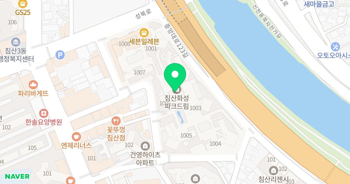 침산화성파크드림 위치 지도 - 대구광역시 북구 성북로 70