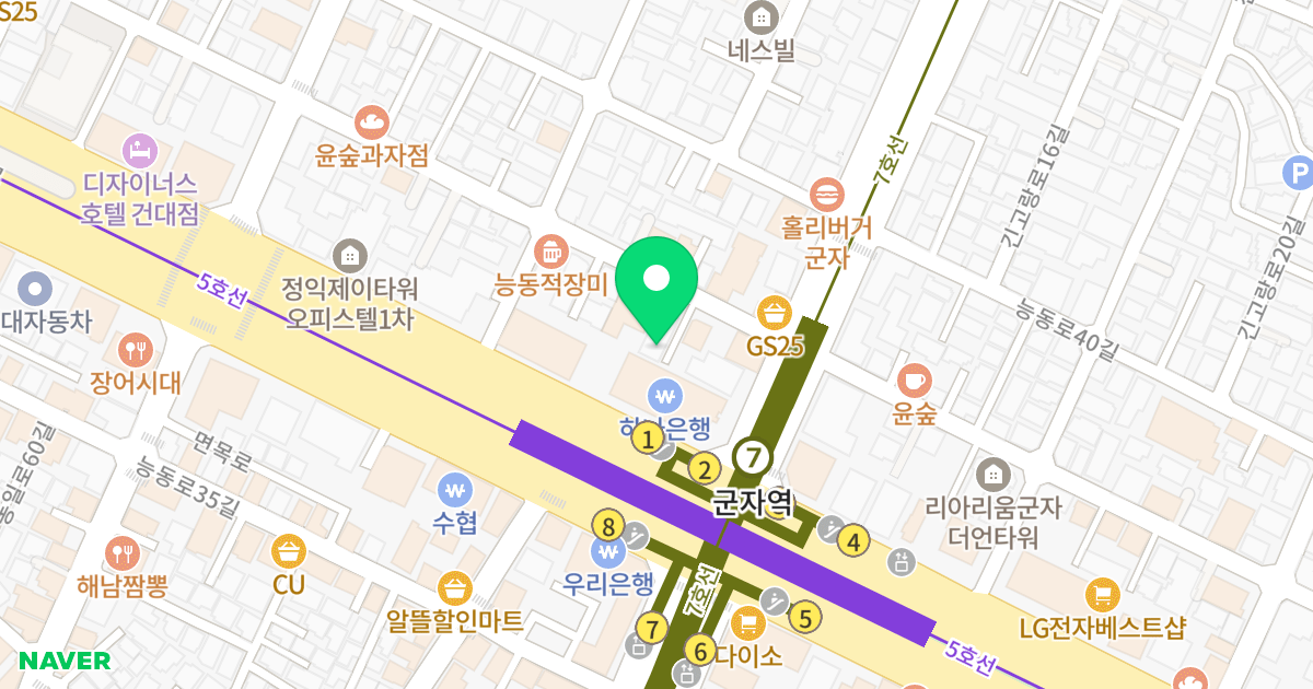 평강오피스텔 위치 지도 - 서울특별시 광진구 능동로37길 9