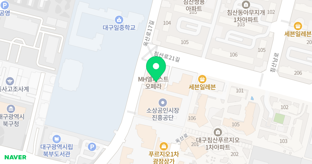 MH엘퍼스트 오페라 위치 지도 - 대구광역시 북구