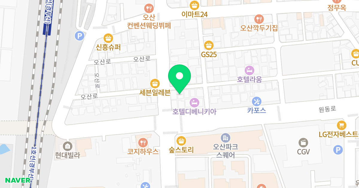 위즈파크 위치 지도 - 경기도 오산시 오산로178번길 2