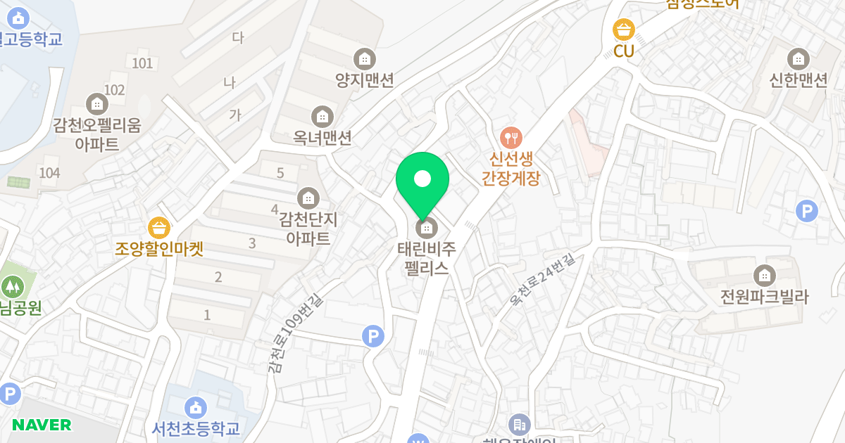 태린 비주펠리스 위치 지도 - 부산광역시 사하구