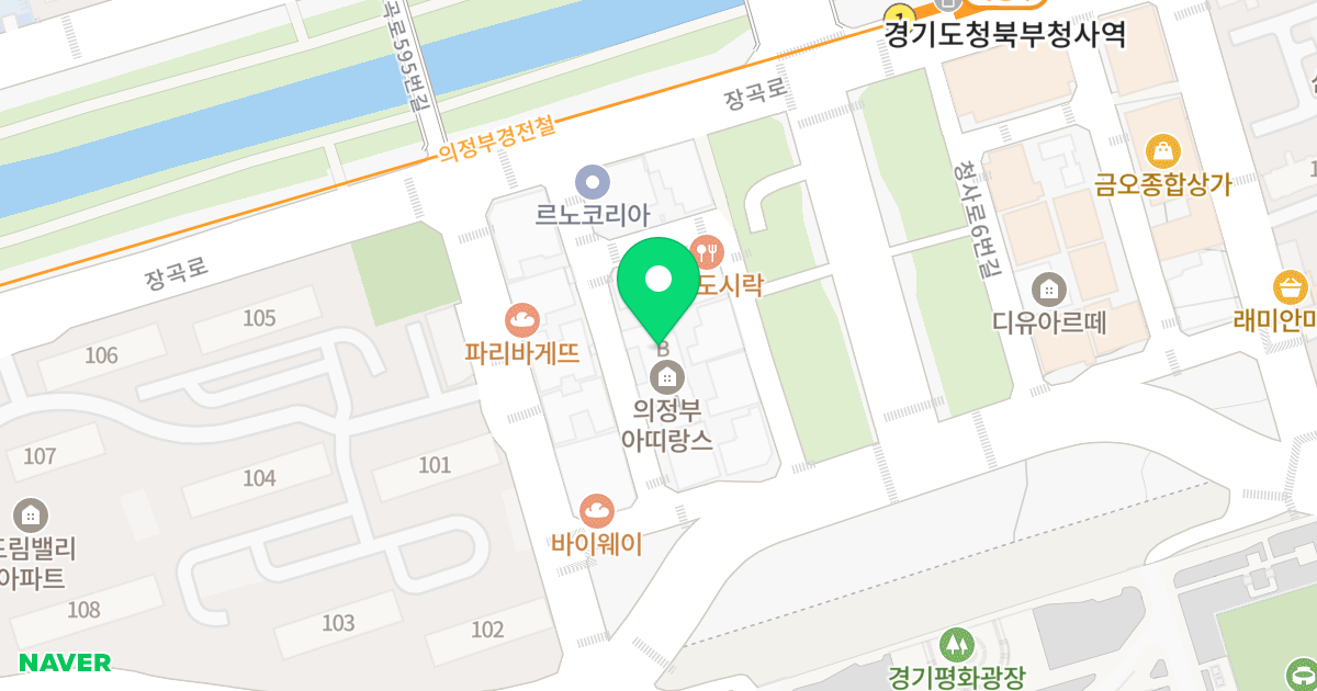 아띠랑스2차 위치 지도 - 경기도 의정부시 청사로5번길 20-14