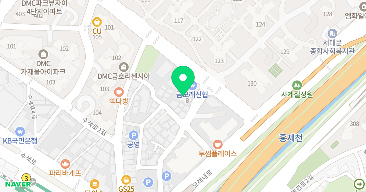 더-아무르 위치 지도 - 서울특별시 서대문구