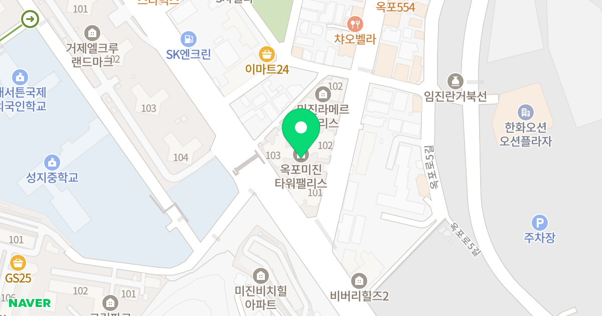 미진 타워 펠리스 위치 지도 - 경상남도 거제시 거제대로 3696