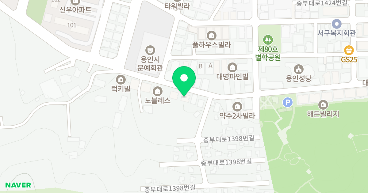 (378-15) 위치 지도 - 경기도 용인시 처인구 중부대로1398번길 17-4