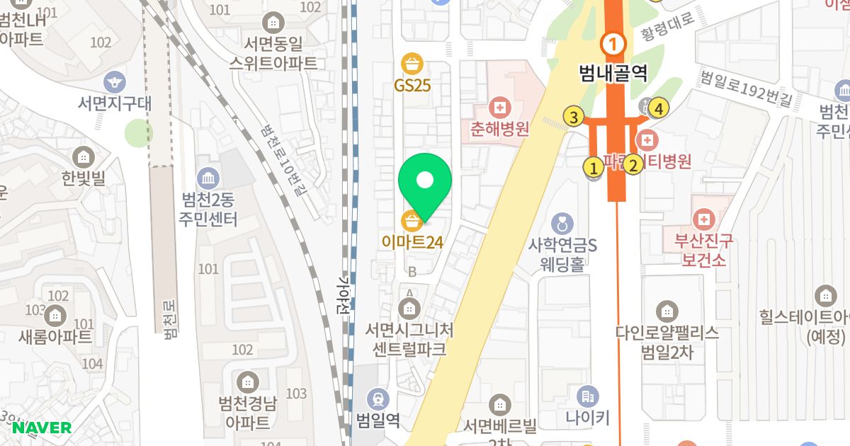평광우리가 위치 지도 - 부산광역시 부산진구
