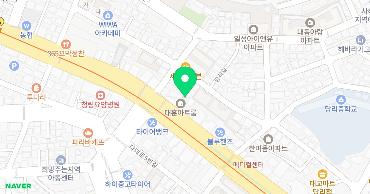 대훈아트룸 위치 지도 - 부산광역시 사하구 낙동대로 368-1